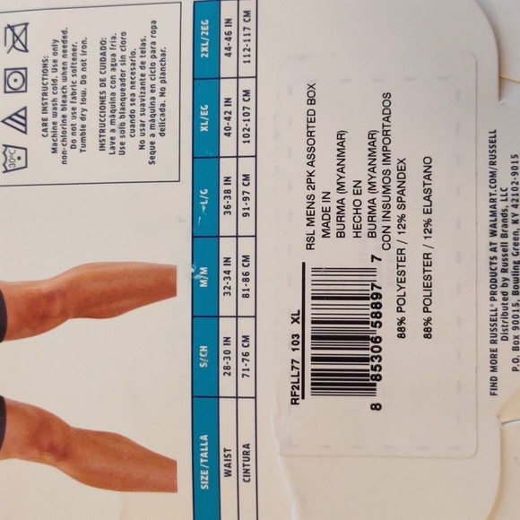 Russell Performance CoolForce, 40-42in., and Black+Grey - Picture 3 of 3